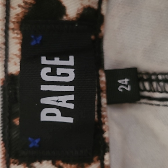Paige Leopard Hoxton Ankle Raw Hem Jean EUC - Picture 6 of 16